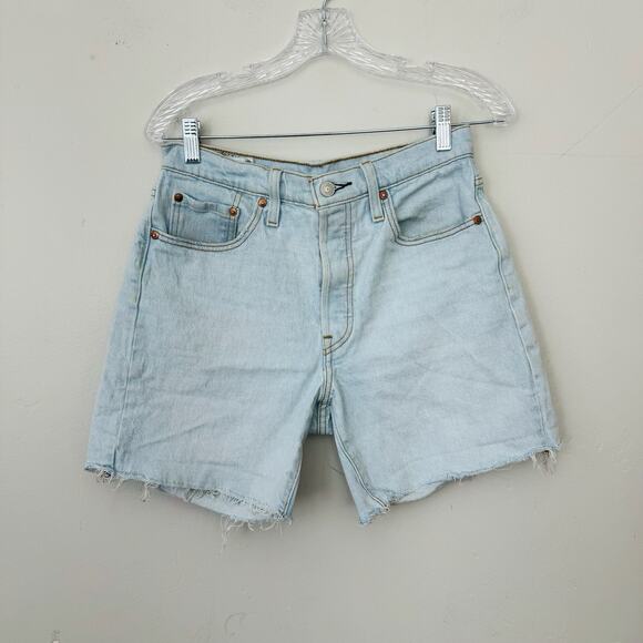 Levi’s Light Wash High Rise Cutoff Shorts Women’s Size 28 - Picture 1 of 10